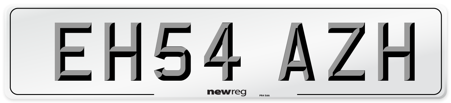 EH54 AZH Number Plate from New Reg